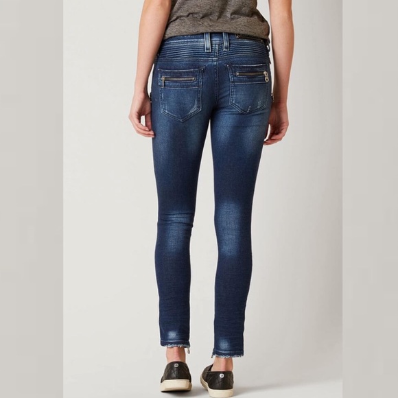Rock Revival Camille Skinny Moto Distressed Jeans – Size 27 – Dark Wash - Picture 2 of 12